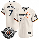 Men's Houston Astros #7 C.J. Stroud Cream 2025 City Connect Limited Stitched Jersey Dzhi,baseball caps,new era cap wholesale,wholesale hats